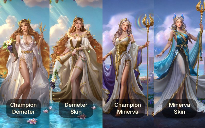 Evony Champion Demeter & Minerva