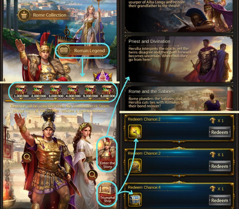 Get Eternal Torch of Virtue at Roman Legend Event (Exploration Chest and Triumphal Shop)